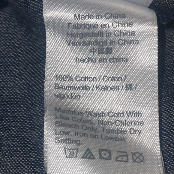 J. Crew puffed sleeve smocked denim top. Size XL GUC - Picture 5 of 8